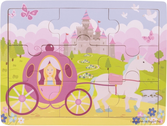 Drvene puzzle Princeza s kočijom od Bigjigs Toys