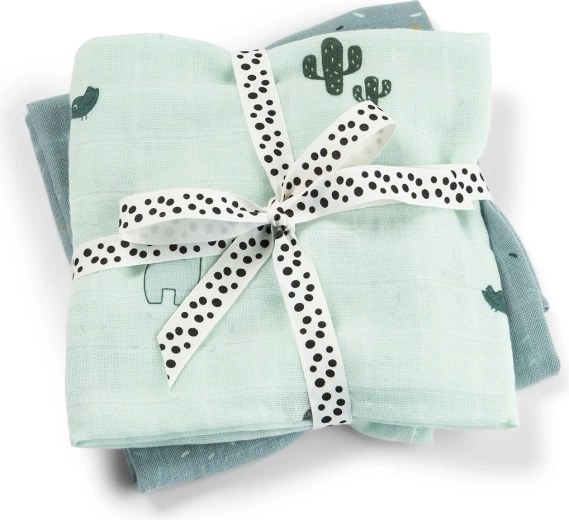 Done by Deer Lalee blue muslin cloths - 2 pcs