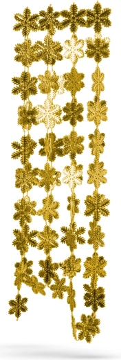 Glittering gold snowflakes