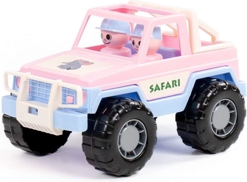 Safari džip ružičaste boje – igračka s figuricama