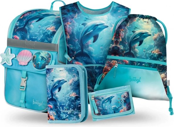 Baagl set školskih potrepština Zippy Delfin
