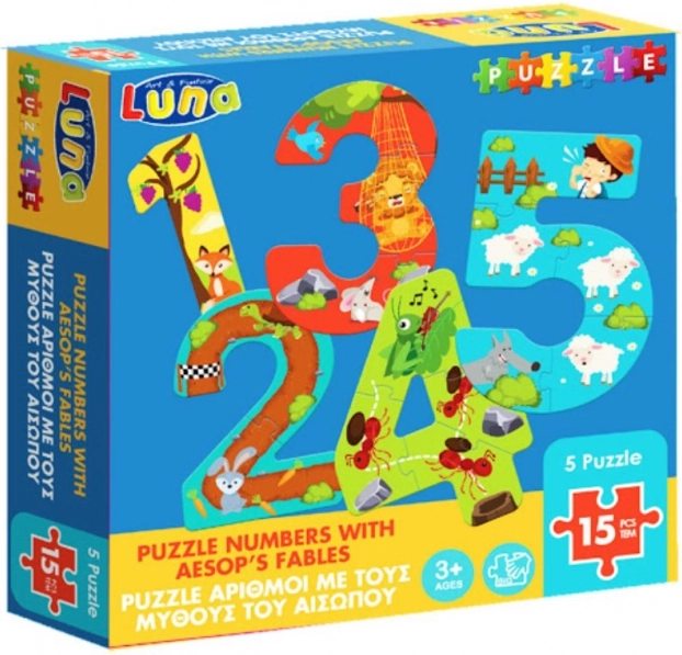 Luna Puzzle s brojevima i Ezopovim bajkama za djecu
