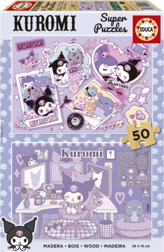 Educa drvene puzzle Kuromi 2×50 dijelova