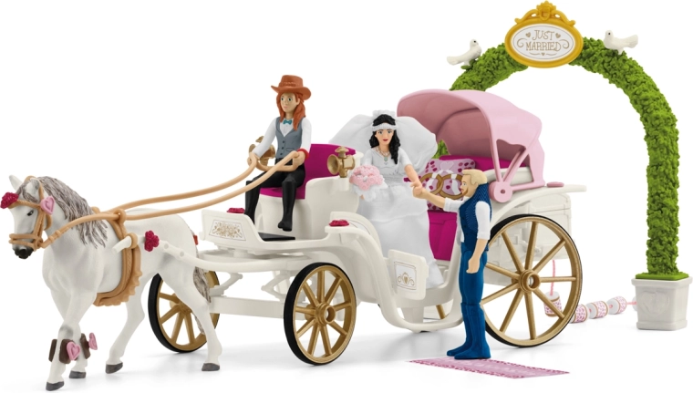 Schleich Horse Club svadbena kočija s lipicancem i priborom