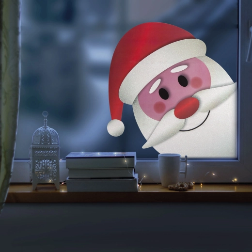 Christmas window decoration featuring Saint Nicholas 28.5 × 27 cm