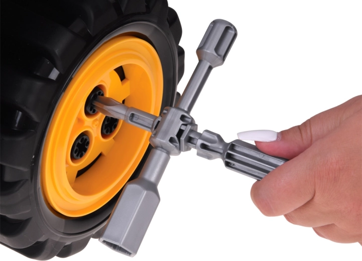 Changing wheels like in a real workshop