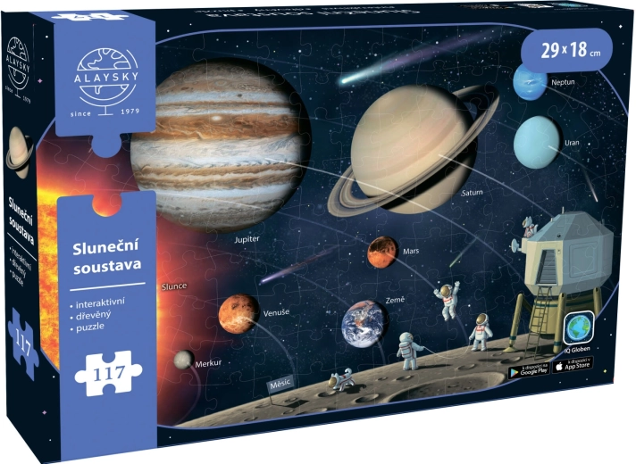 Interactive wooden puzzle Solar System A4