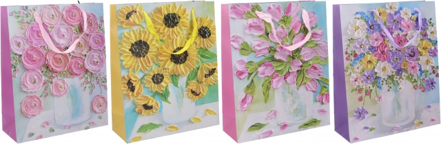 Poklon-vrećica L 31 × 40 × 12 cm – cjelogodišnji miks motiva