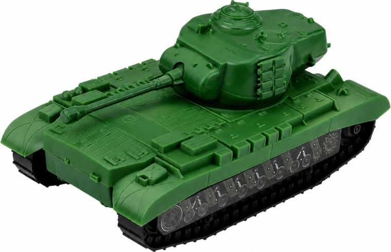 Tank with rotating turret for action play