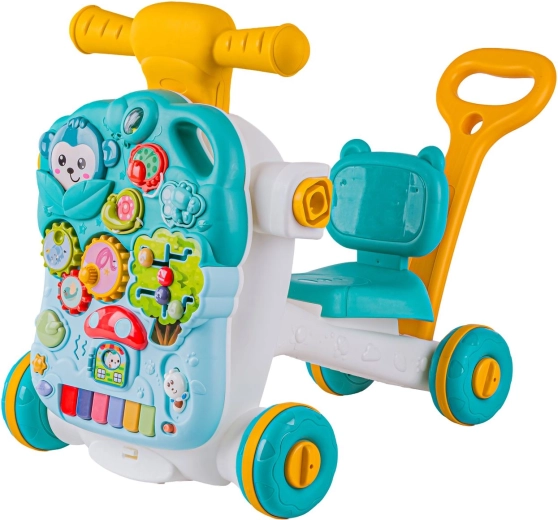 4-in-1: walker, ride-on and educational table