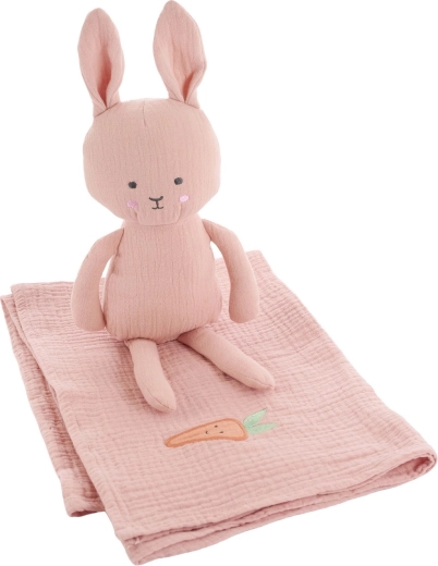 Jabadabado gift set bunny with blanket pink