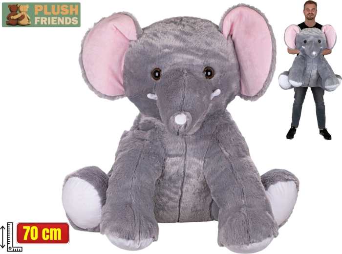 Plush Friends plišani slon koji sjedi 70 cm
