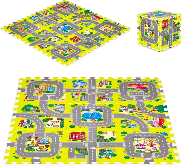 Pjenasta igraća podloga grad – 9 dijelova 90,5 × 90,5 cm IPLAY