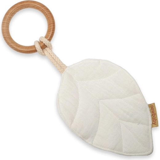 Dječja grickalica za zube New Baby Leaf bijela