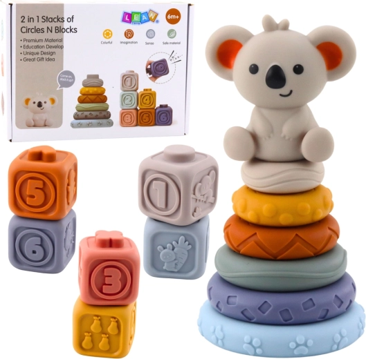 Senzorički toranj i mekane silikonske kocke koala 13 dijelova