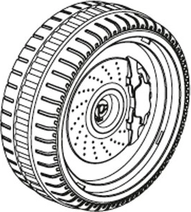 Front wheel for Bentley balance bike Jamara - 1 piece