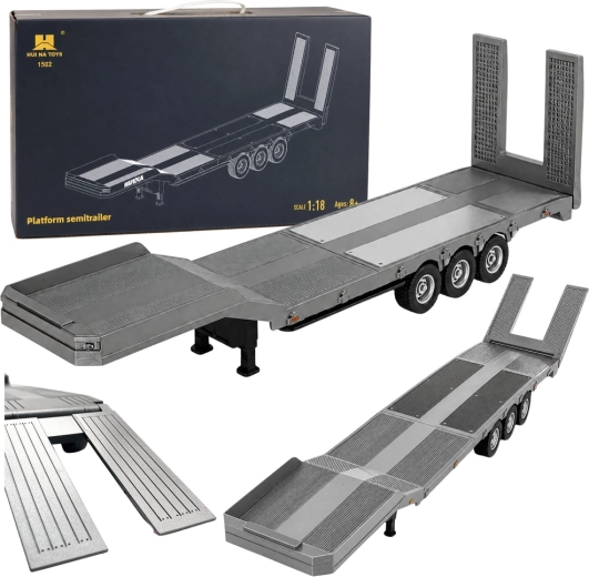 Huina niskopodni RC poluprikolica za Scania 770S 1:18 siva