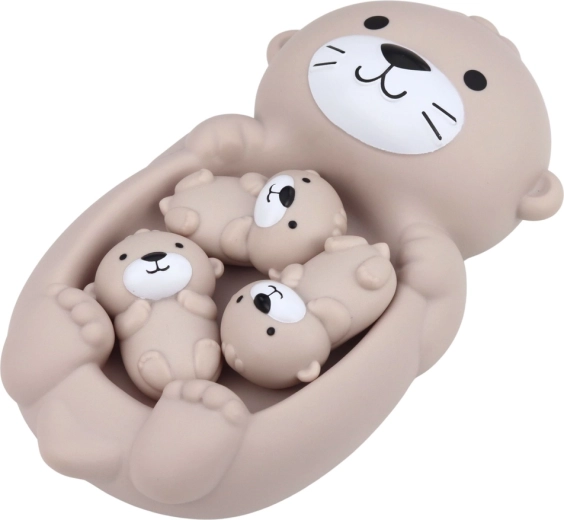 Plutajuća obitelj vidri za osjetilnu zabavu