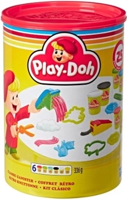 Play-Doh Classic Retro Tin with 25-Piece Set