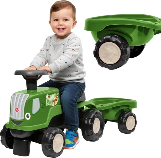 guralica traktor s prikolicom BIRDY FARM zelena 1–3 godine – FALK
