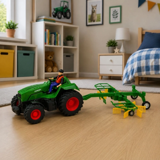LED svjetla i figura farmera za više zabave