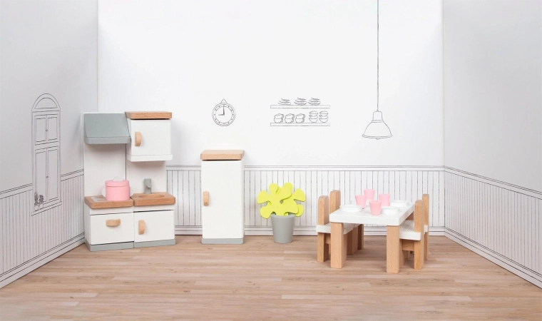Goki wooden dollhouse kitchen furniture