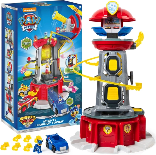 Paw Patrol Mighty Pups veliki promatrački toranj s vozilom i figuricom Chase