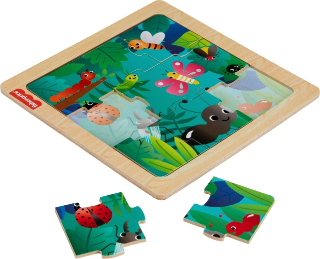 Fisher-Price Wooden Insects in the Forest Puzzle, 10 Pieces