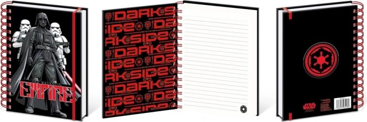 Star Wars spiralni blok A5 - Tamna strana