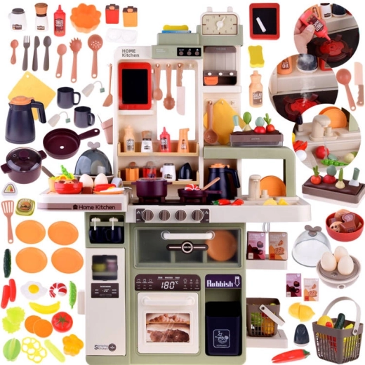 dječja interaktivna kuhinjica s parom, vodom, svjetlima i zvukovima – 88 dijelova