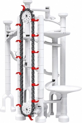Battery mechanism to return marbles to the top