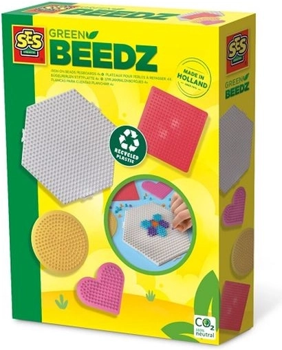 SES Creative Green Beedz podloge za peglanje perlica – 4 oblika
