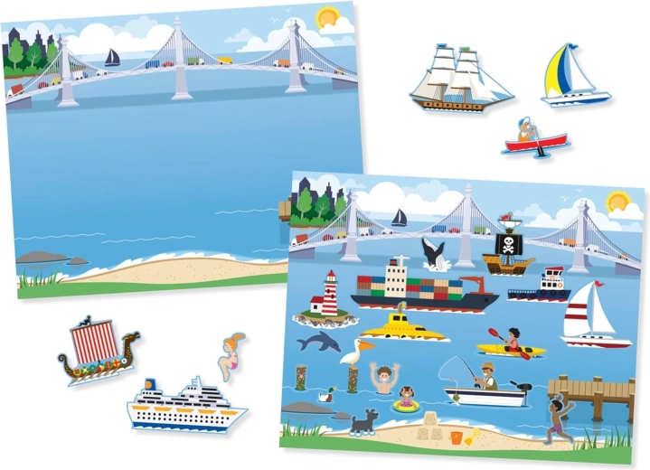 Blok s naljepnicama vozila – set višekratnih naljepnica i scena MELISSA & DOUG