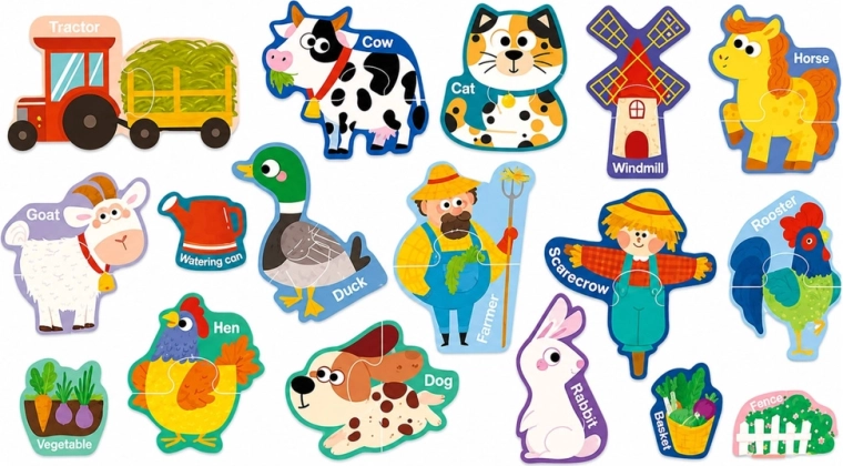 30 magnetic pieces for learning through play