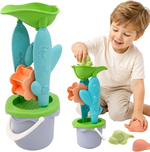 Woopie Green ekološki set za pijesak s kantom i mlinom 4 kom