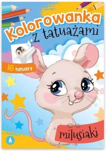 SŁODZIAKOtattoo – coloring book with washable tattoos: Sweethearts