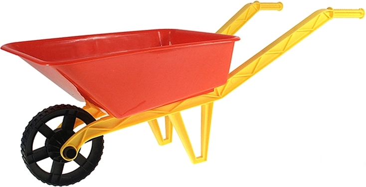 Children's plastic wheelbarrow for sand, red, 72 × 29 × 25 cm