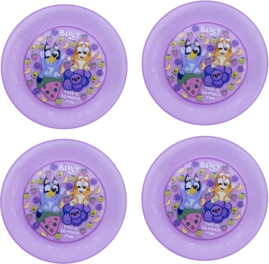 Set dječjih tanjura Bluey ljubičasti (4 kom)