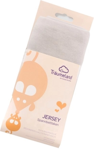 Träumeland jersey napinjuća plahta za ogradicu 100 × 100 cm svijetlosiva