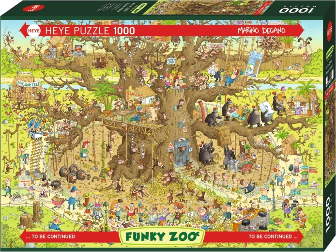 HEYE Crazy Zoo Puzzle: Monkey Enclosure, 1000 Pieces