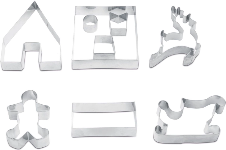 Metal cookie cutter with a clean cut