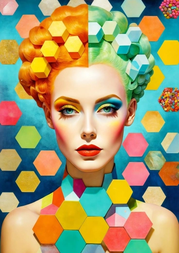 ENJOY puzzle heksagonalni portret 1000 dijelova