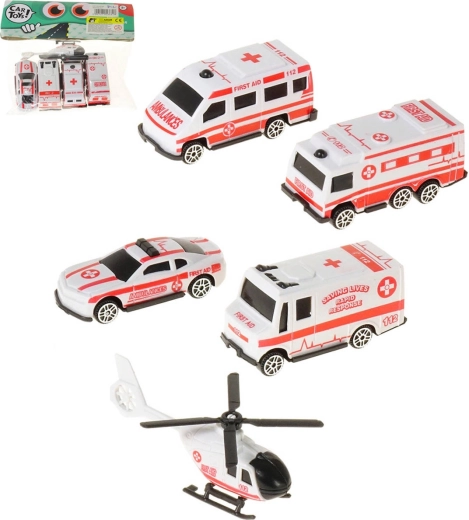 Adar spasilačka vozila prva pomoć set 5 kom (4 auta + helikopter)