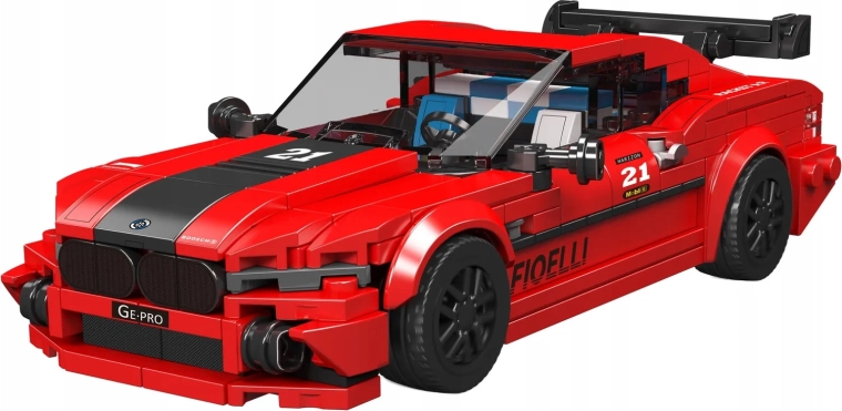Konstrukcijski set sportski auto crveni 494 dijela