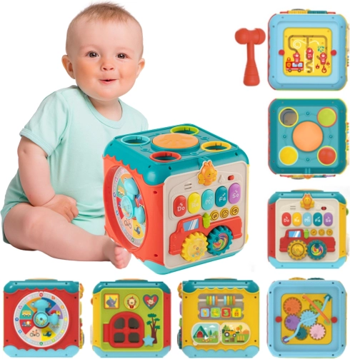 Montessori aktivna kocka 6u1