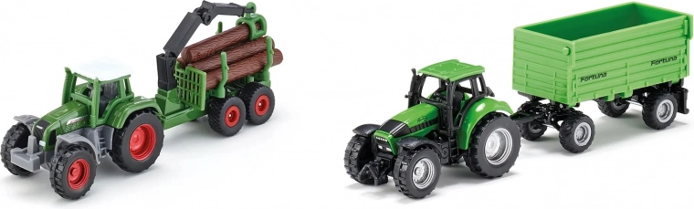 Siku gift set of agricultural tractors with trailers