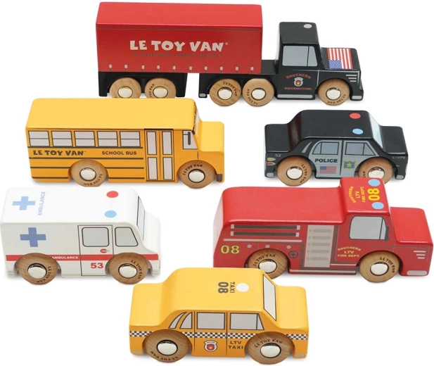 Drveni autići New York – set 6 kom Le Toy Van