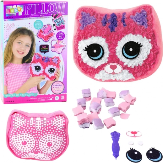 Kreativni šivaći set – jastučić i pliš mačkica DIY