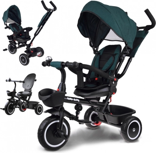 Dječji trokolica 3u1 s krovićem TINY BIKE – Plava