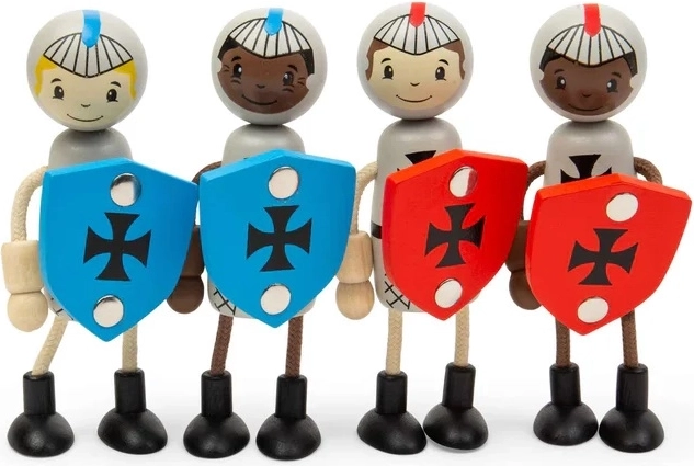Bigjigs Toys set drvenih figurica srednjovjekovnih vitezova